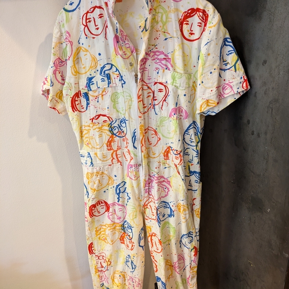 Colorful Face Print Jumpsuit - Picture 3 of 7